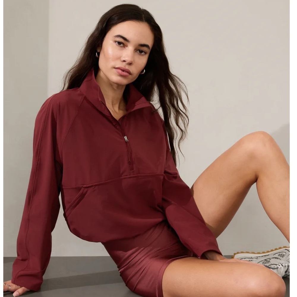Athleta Dawn 1/4 Zip Pullover Jacket size Small